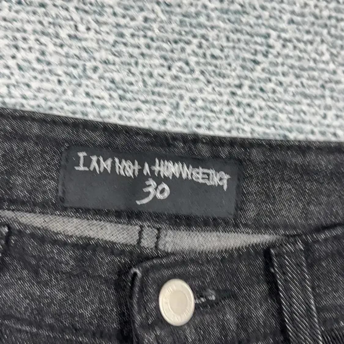 아임낫어휴먼비잉 백프린팅 데님팬츠 30 상품이미지6