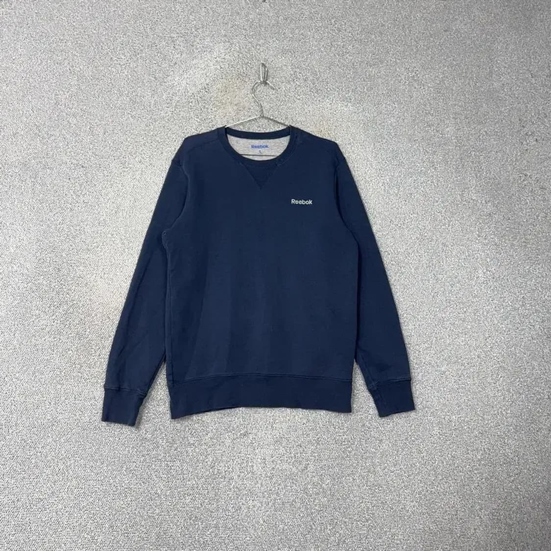 리복 네이비 로고 캐주얼 맨투맨 L 상품이미지1