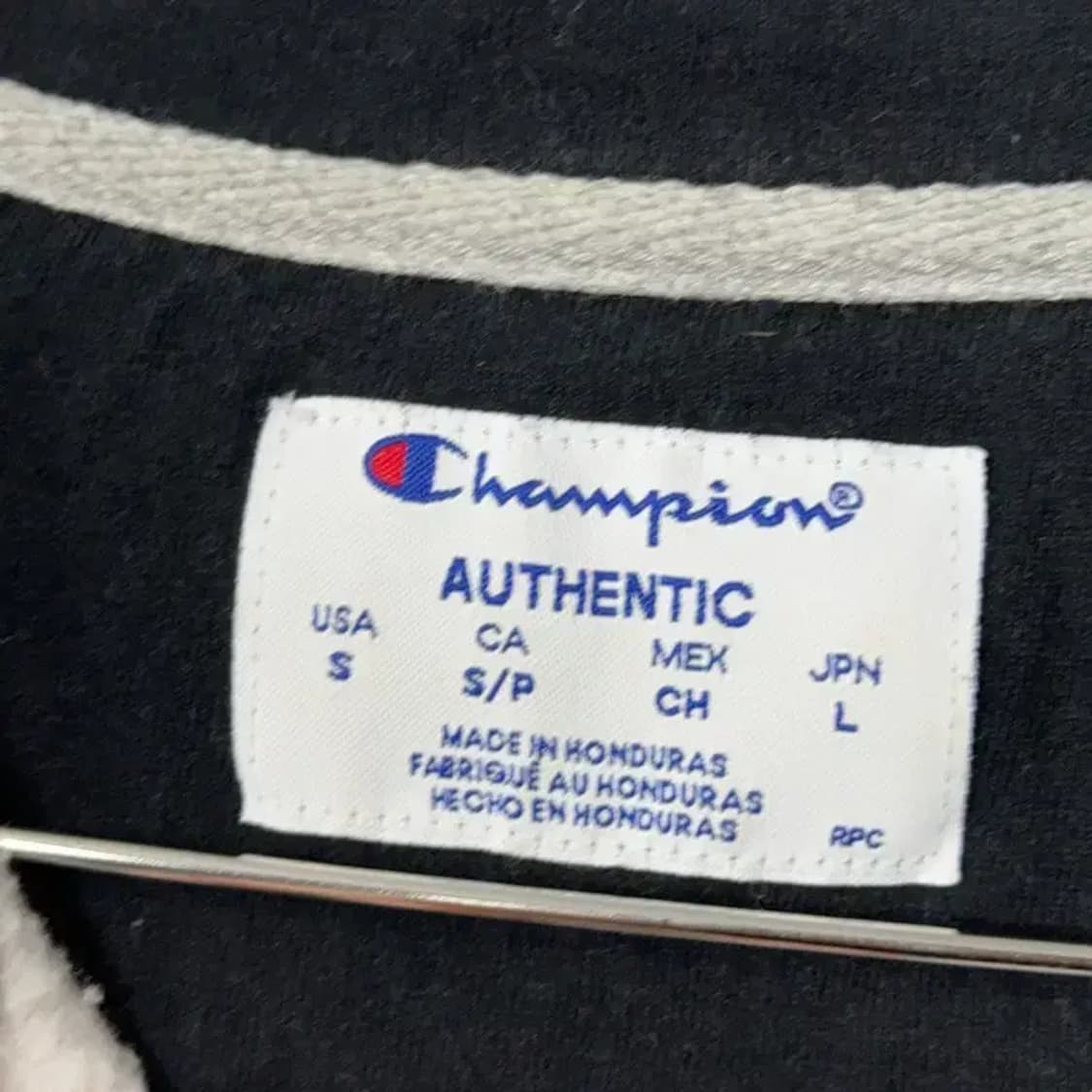 챔피온 캐주얼 그레이 로고 반집업 맨투맨 S 상품이미지3