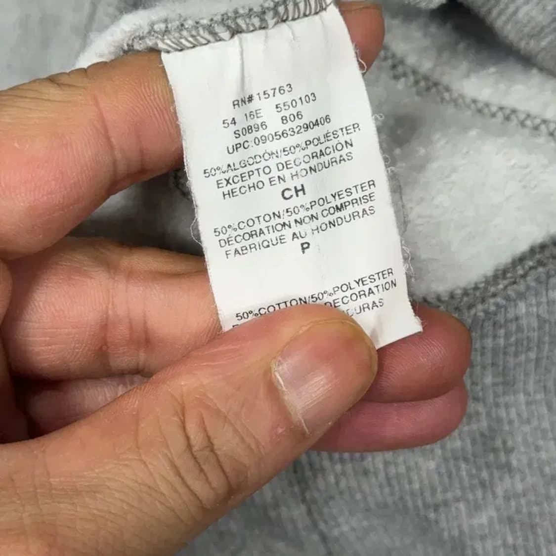 챔피온 캐주얼 그레이 로고 반집업 맨투맨 S 상품이미지4