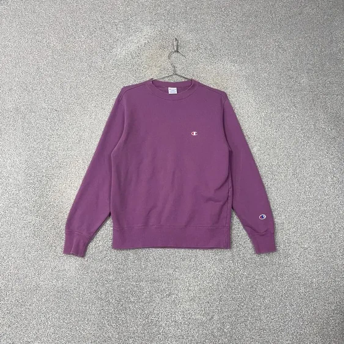 챔피온 로고 퍼플 맨투맨 L 상품이미지1