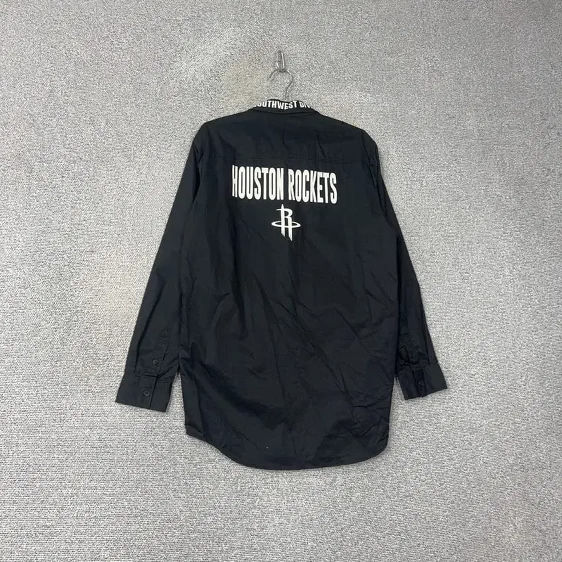 NBA 휴스턴 프린팅 로고 블랙 롱 셔츠 L 상품이미지2