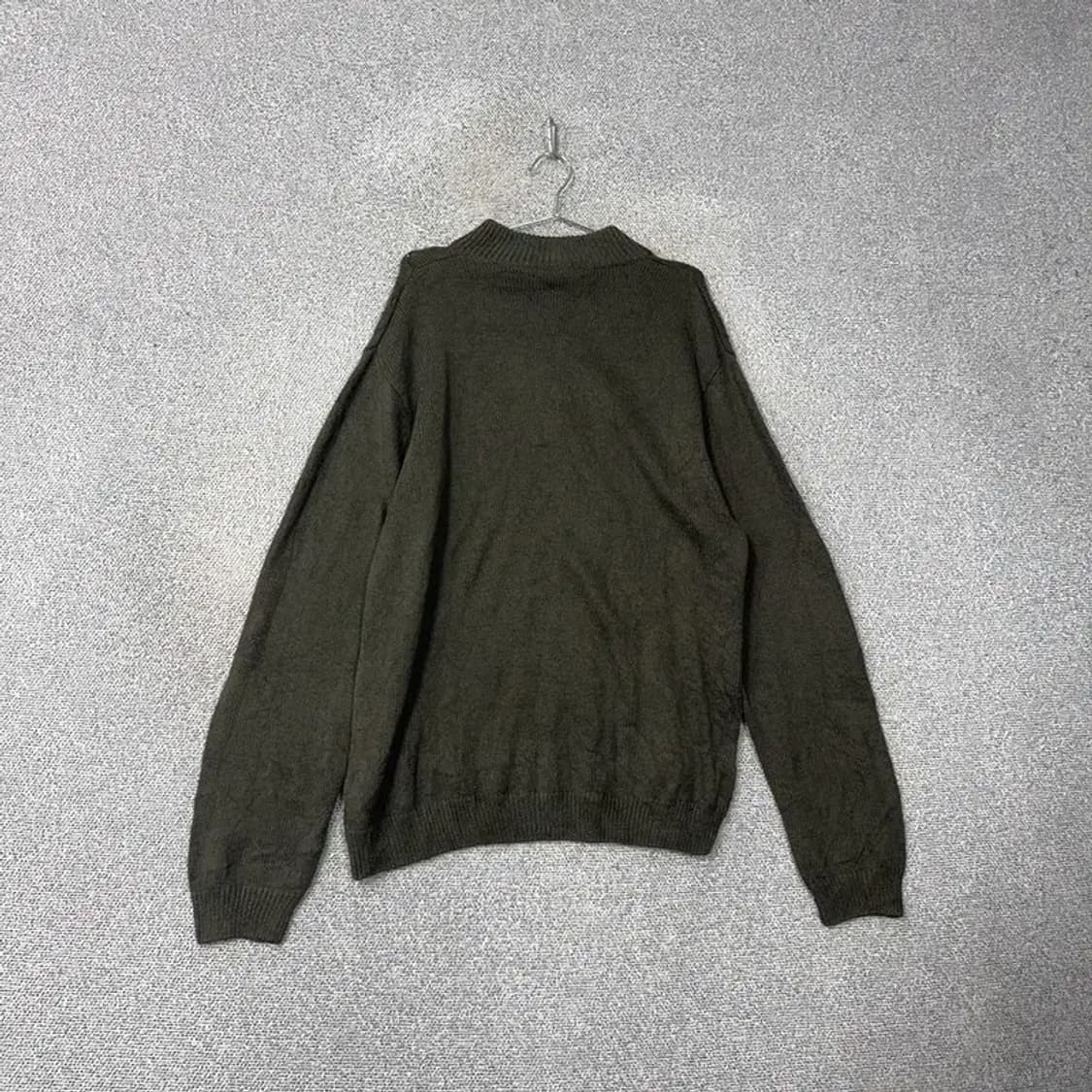 찹스 자수로고 케이블 꽈배기 반집업 니트 XL 상품이미지2