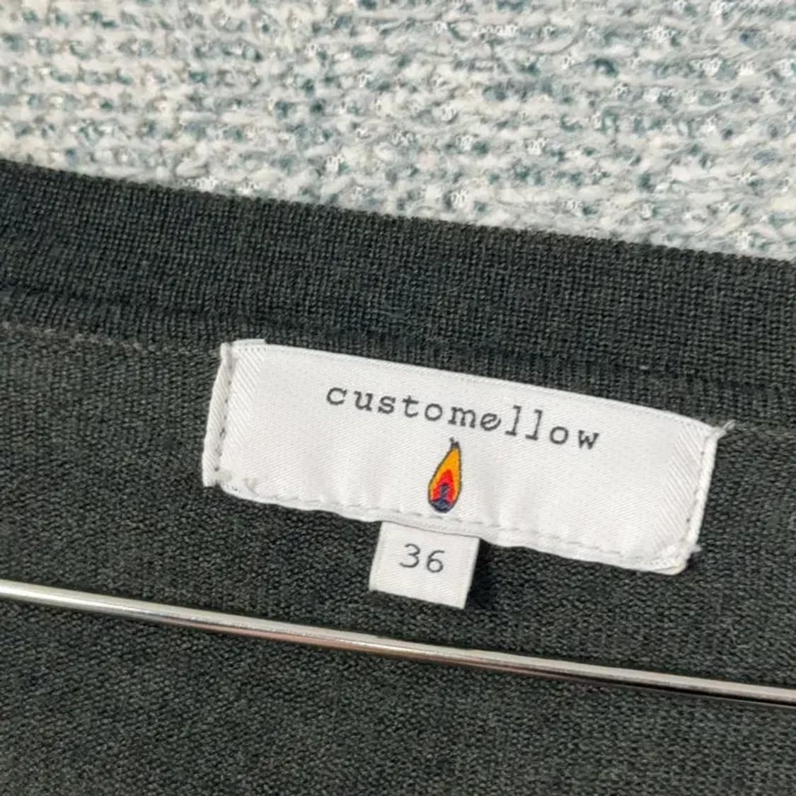 커스텀멜로우 그린 멀티컬러 캐주얼 울 니트 95 상품이미지3