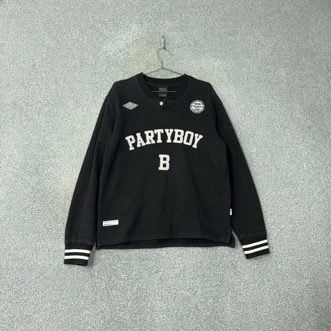 그루브라임 빈티지 버튼 맨투맨 L 상품이미지1