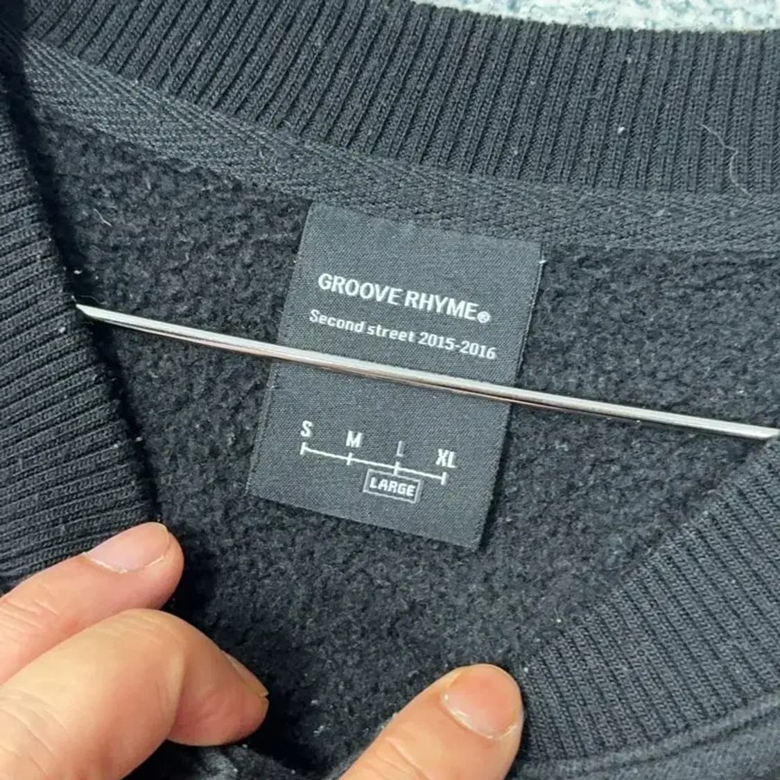 그루브라임 빈티지 버튼 맨투맨 L 상품이미지3