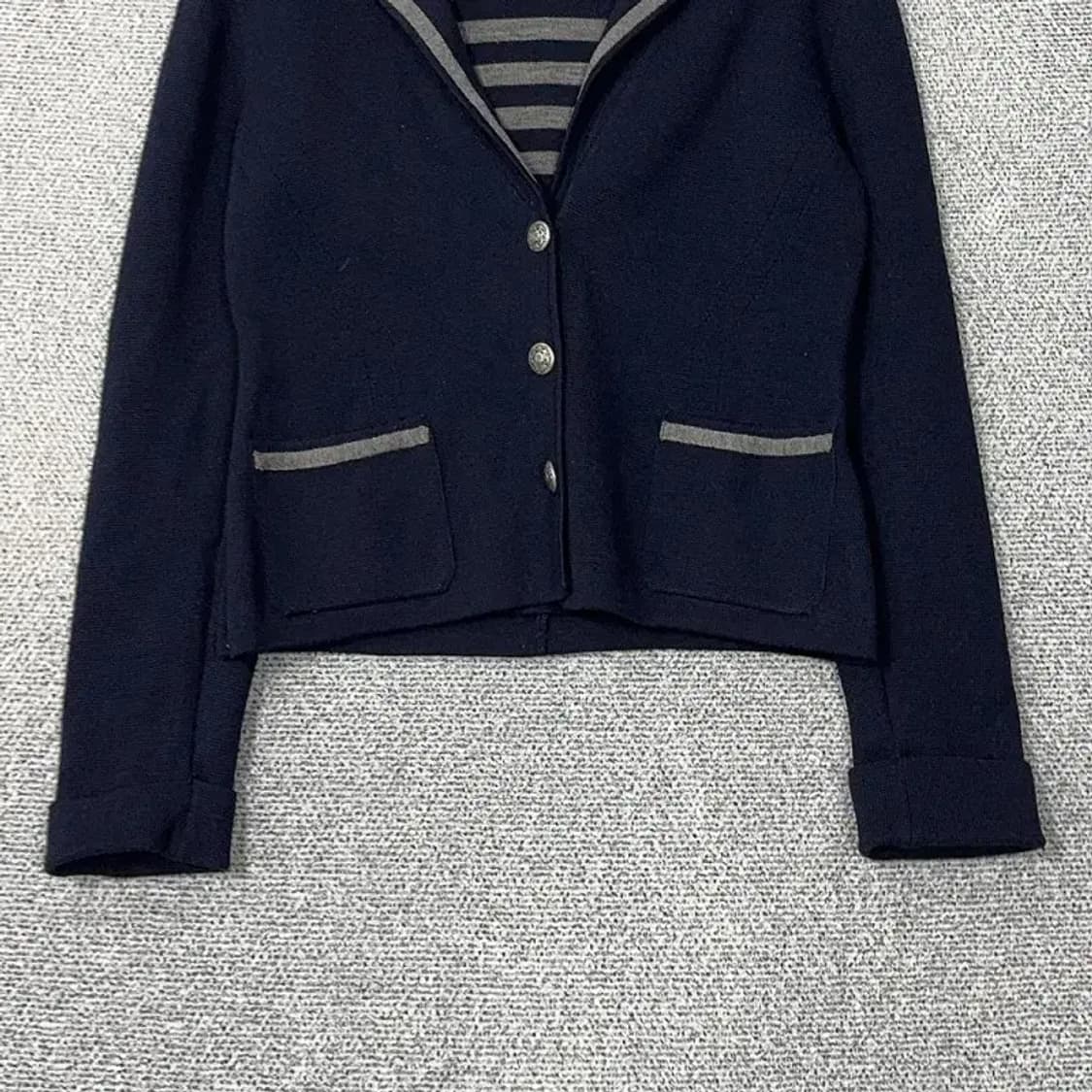 해지스 클래식 네이비 울 니트 3버튼 블레이저 85 상품이미지4