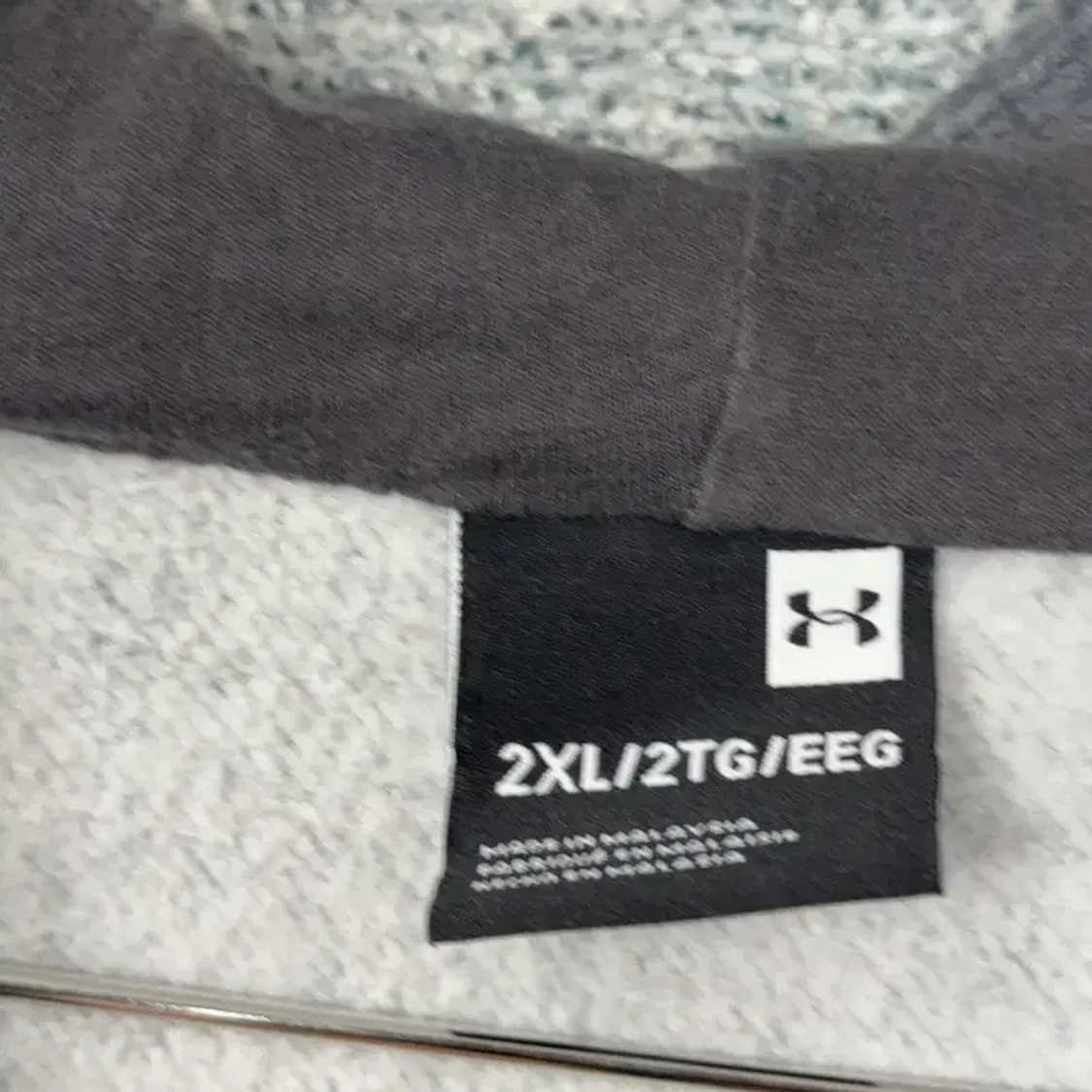 언더아머 그레이 로고 후드집업 2XL 상품이미지3
