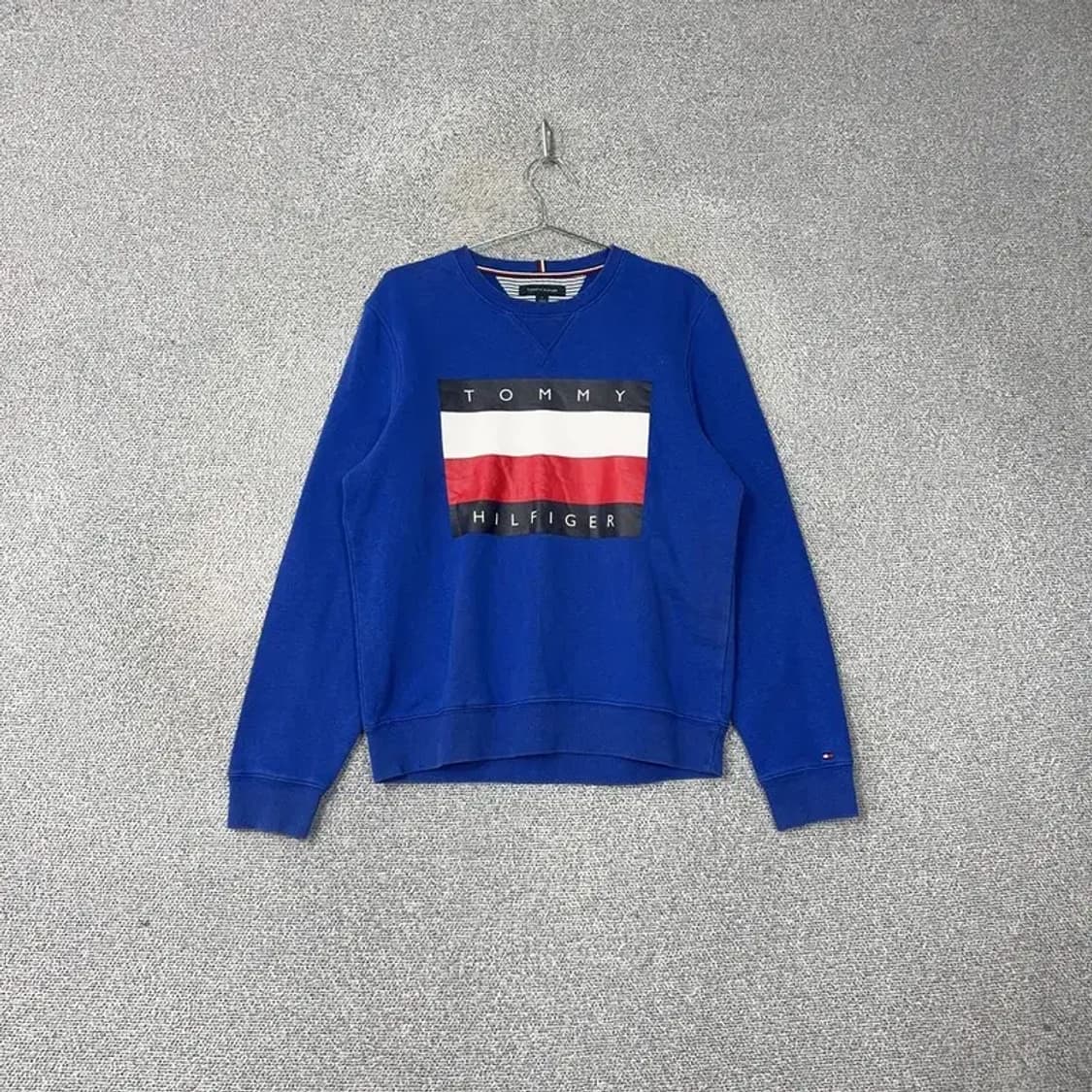 타미힐피거 프린팅 블루 맨투맨 M 상품이미지1