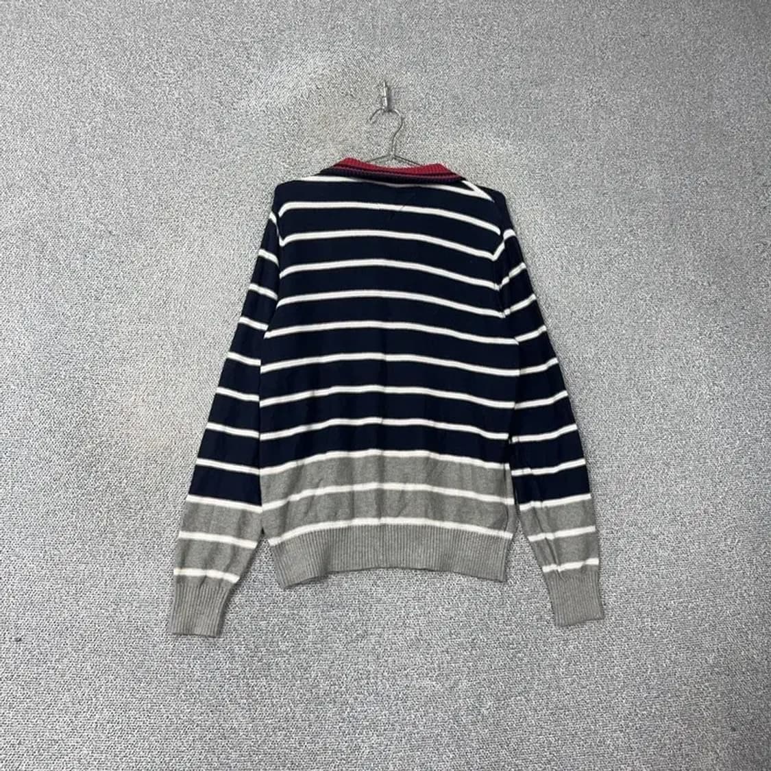 타미힐피거 스트라이프 카라 니트 M 상품이미지2