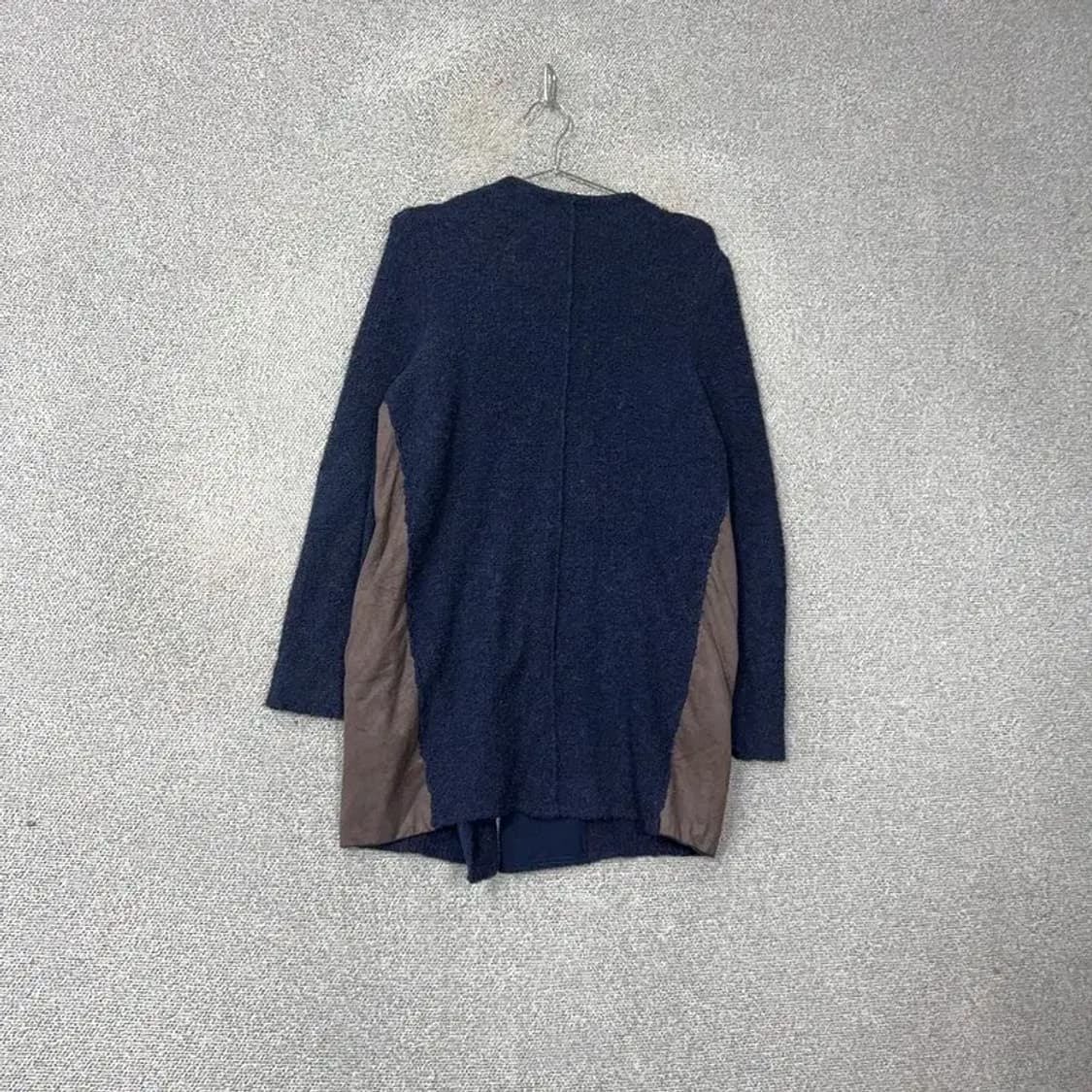 시스템 한섬 여성 네이비 코튼 사이드 니트 코트 집업 FREE 상품이미지2