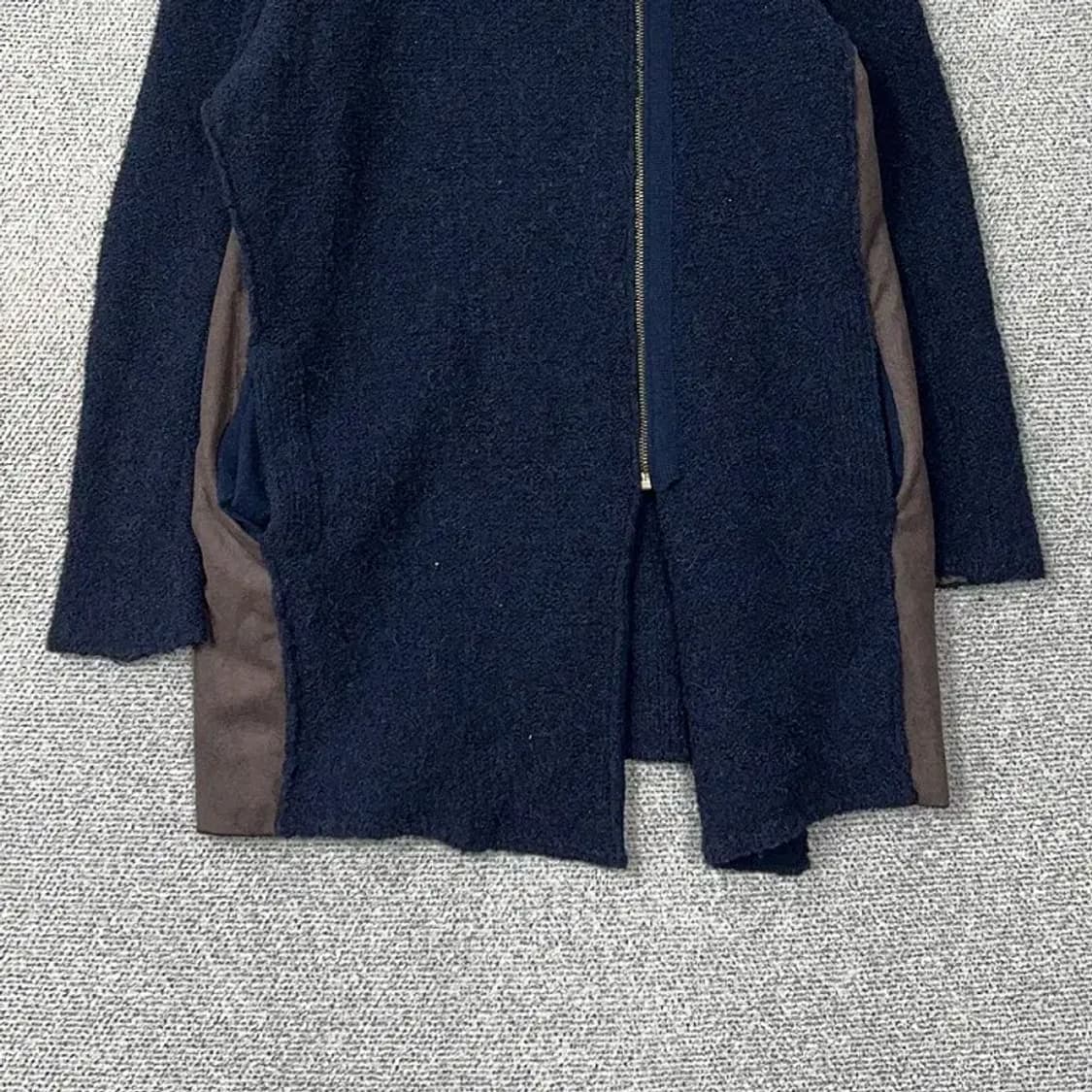 시스템 한섬 여성 네이비 코튼 사이드 니트 코트 집업 FREE 상품이미지4