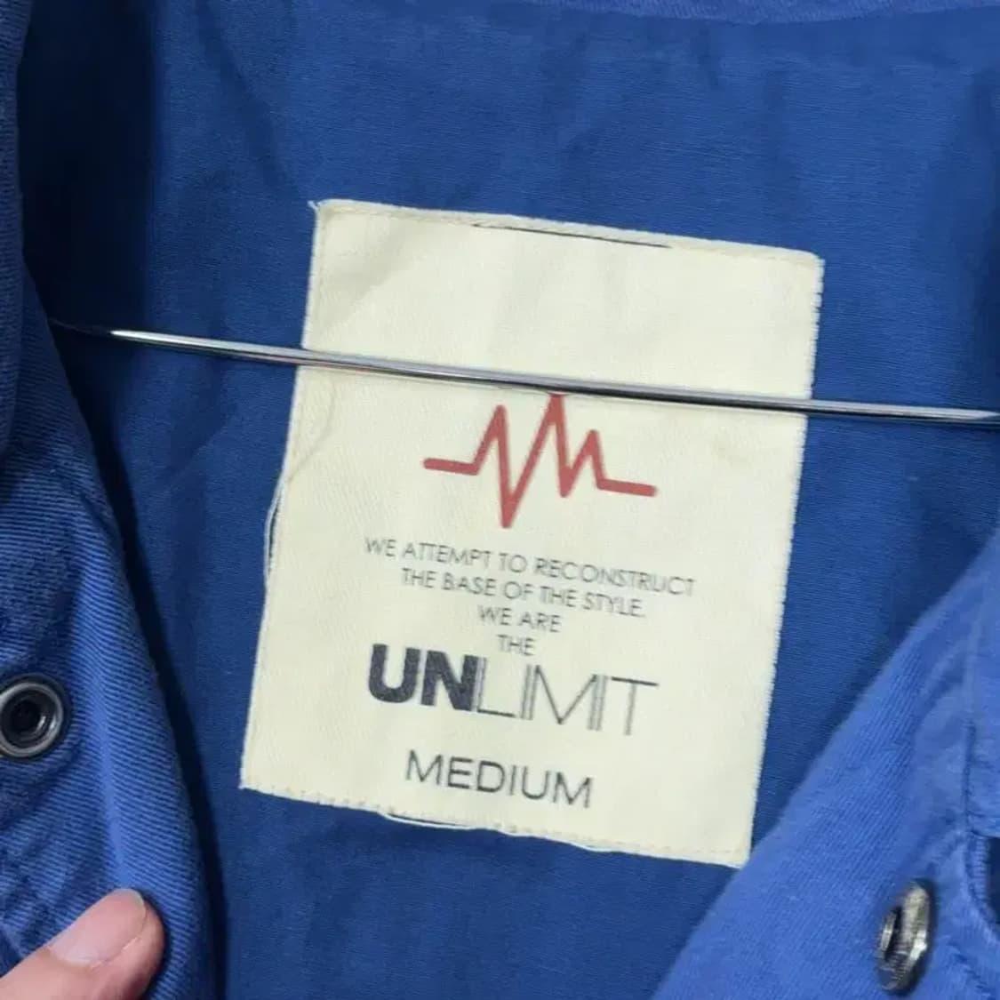 언리밋 캐주얼 포켓 블루 남성 필드 자켓 M 상품이미지3
