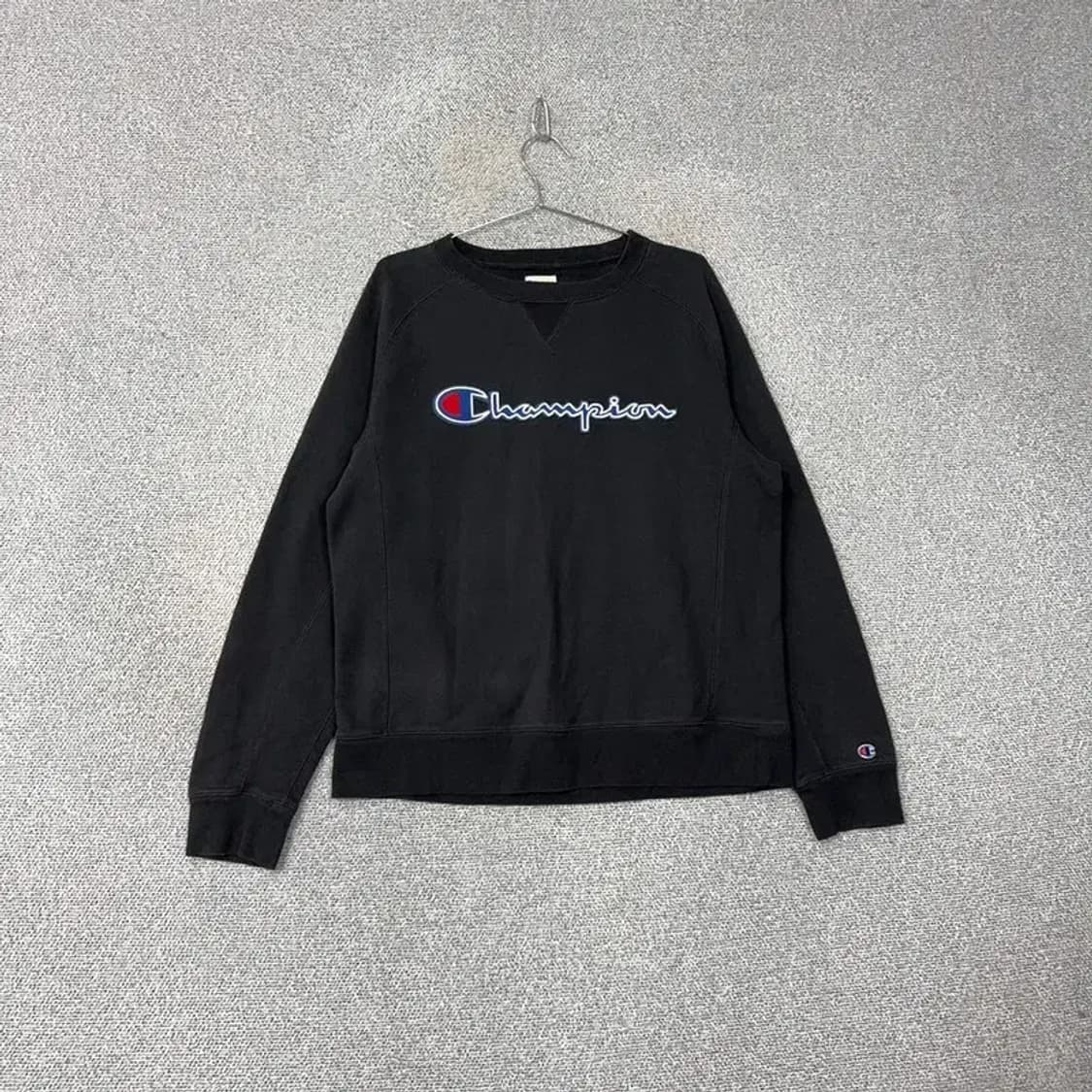 챔피온 프린팅 블랙 맨투맨 L 상품이미지1