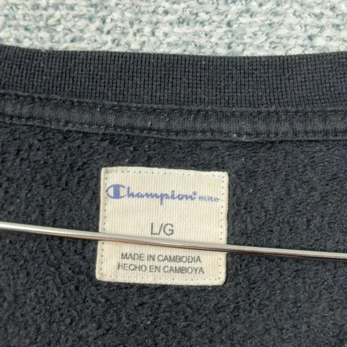 챔피온 프린팅 블랙 맨투맨 L 상품이미지3