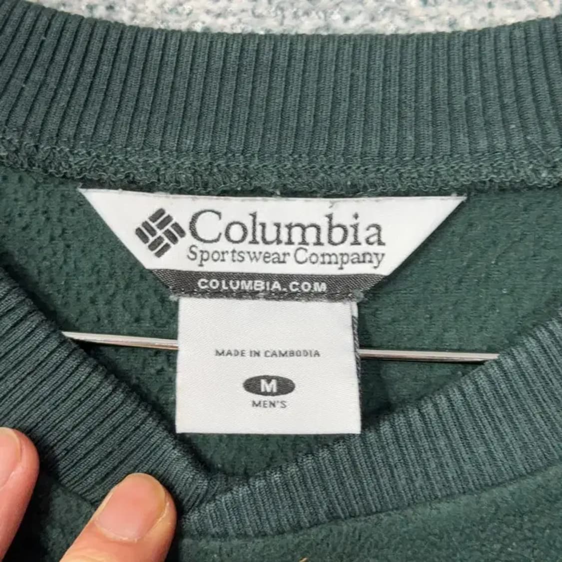 콜롬비아 빈티지 그린 로고 오버핏 맨투맨 M 상품이미지3