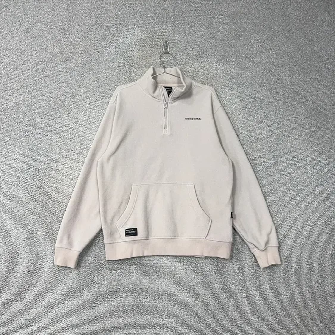 그루브라임 프린팅 반집업 맨투맨 L 상품이미지1