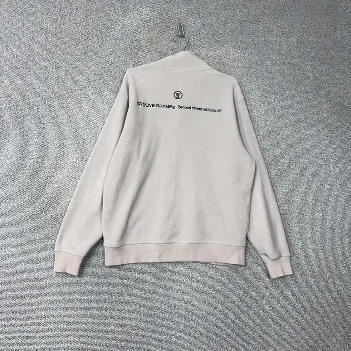 그루브라임 프린팅 반집업 맨투맨 L 상품이미지2