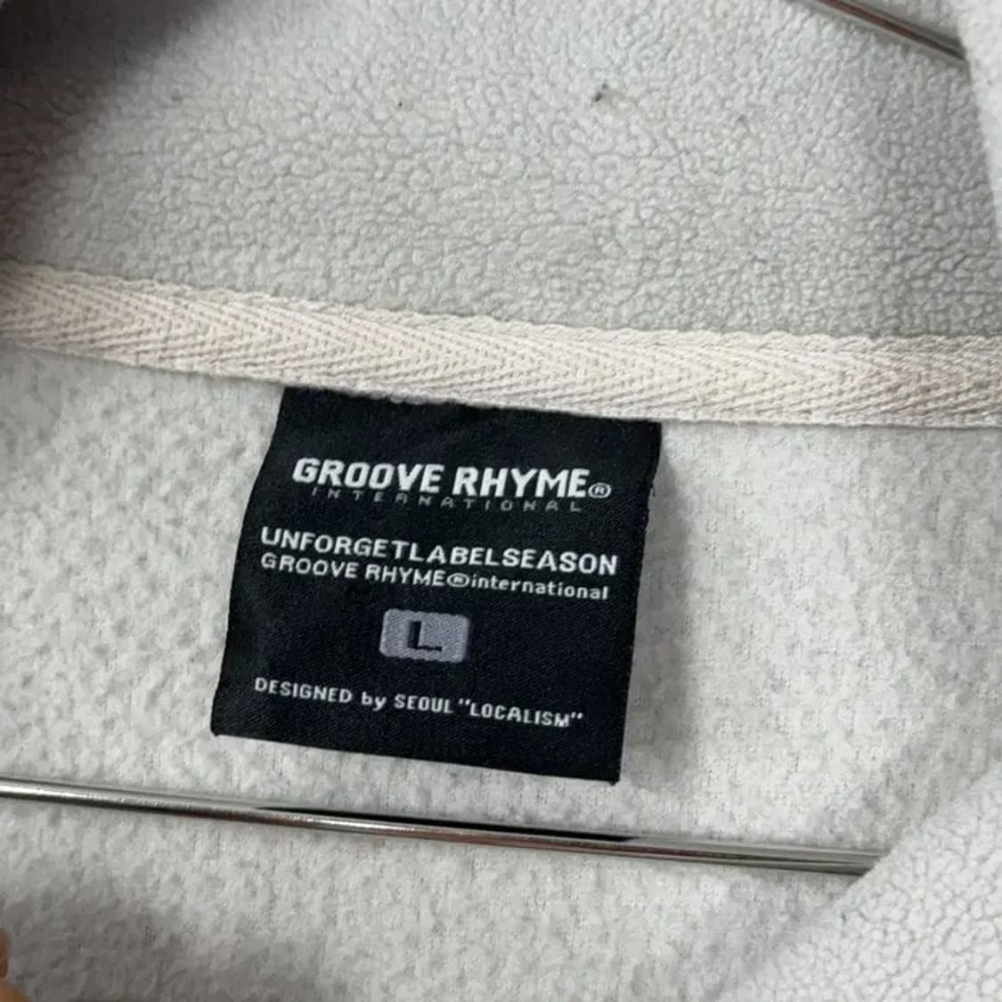 그루브라임 프린팅 반집업 맨투맨 L 상품이미지3