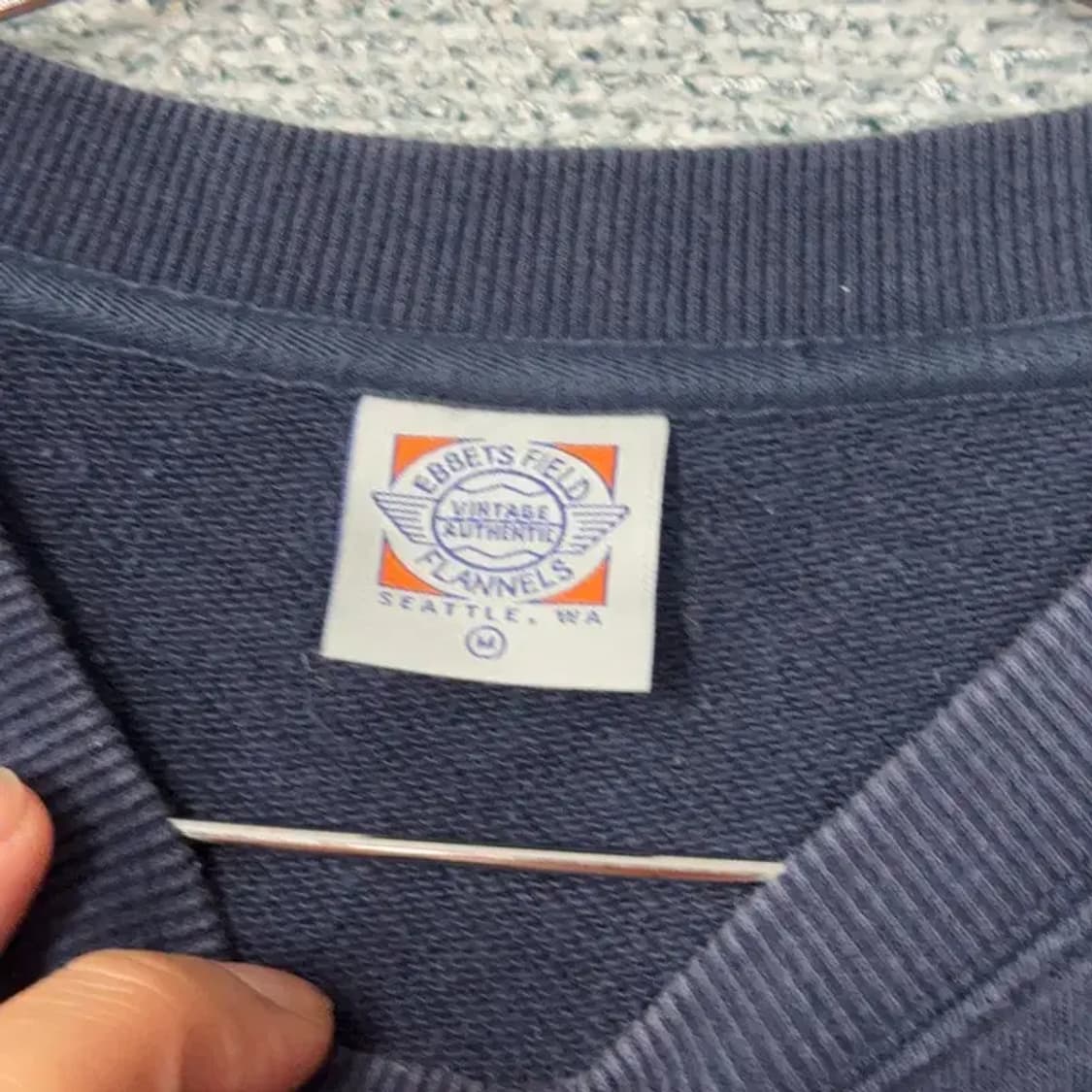 이벳필드 캐주얼 로고 네이비 맨투맨 M 상품이미지3