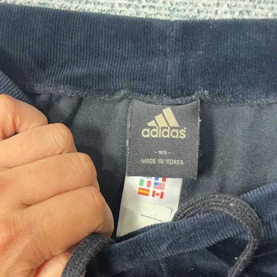 아디다스 벨벳 와이드 트랙팬츠 95 상품이미지5