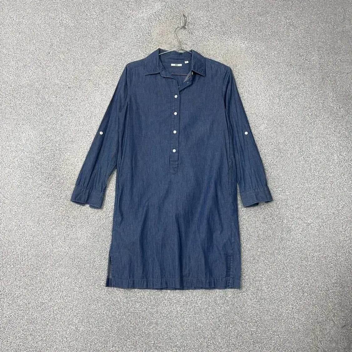 유니클로 인디고 데님 셔츠 원피스 M 상품이미지1