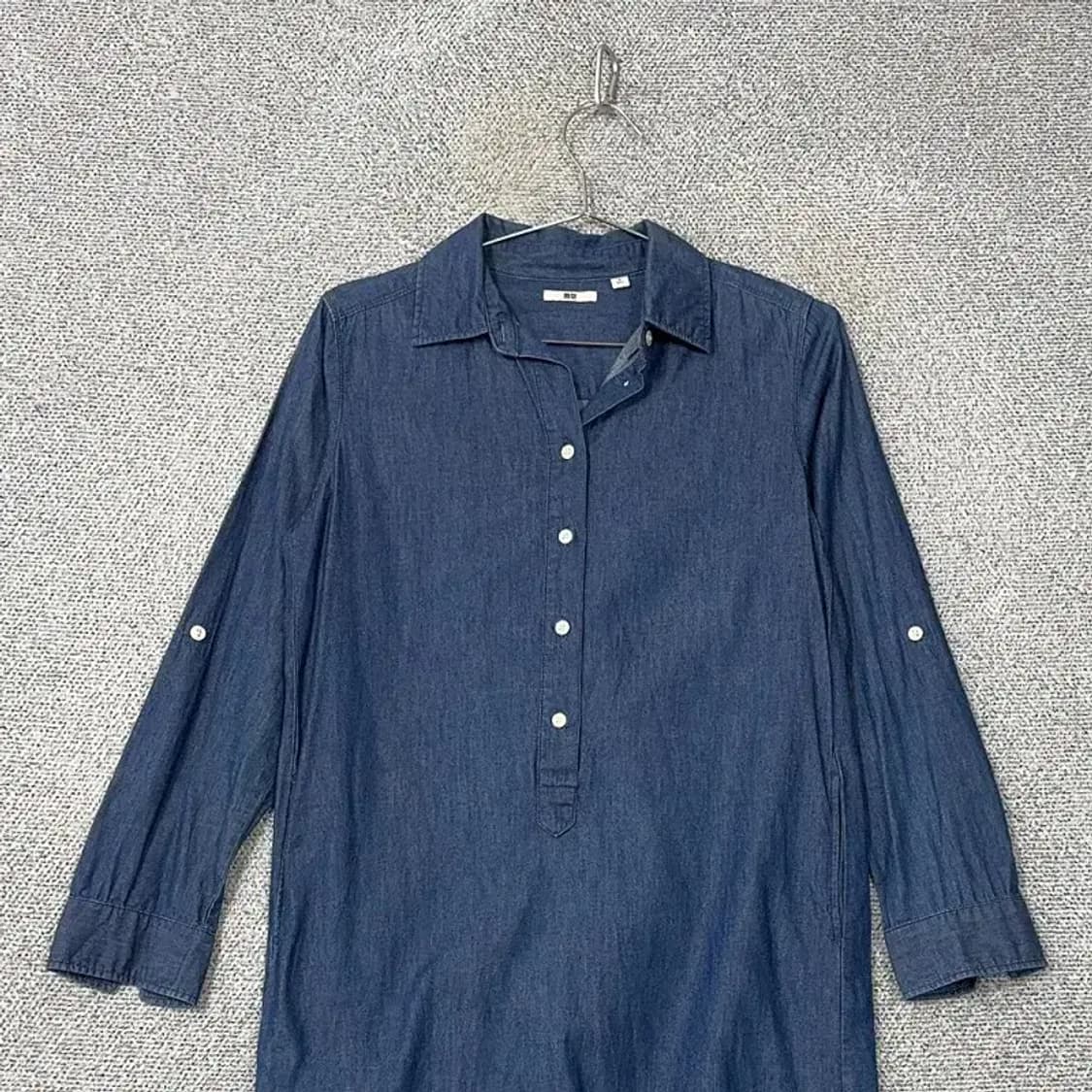 유니클로 인디고 데님 셔츠 원피스 M 상품이미지3