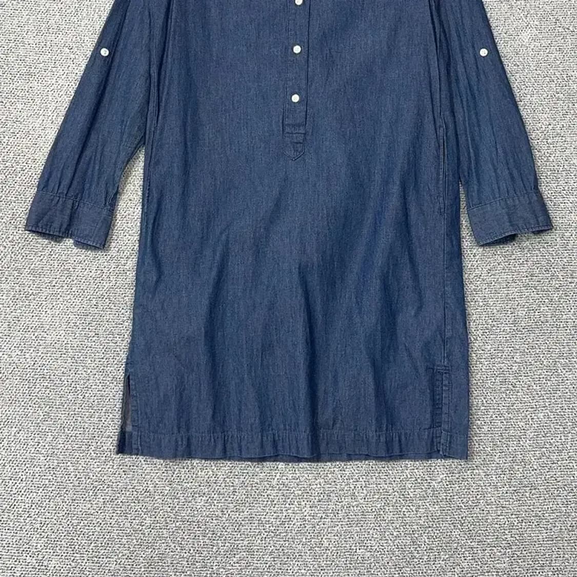 유니클로 인디고 데님 셔츠 원피스 M 상품이미지4