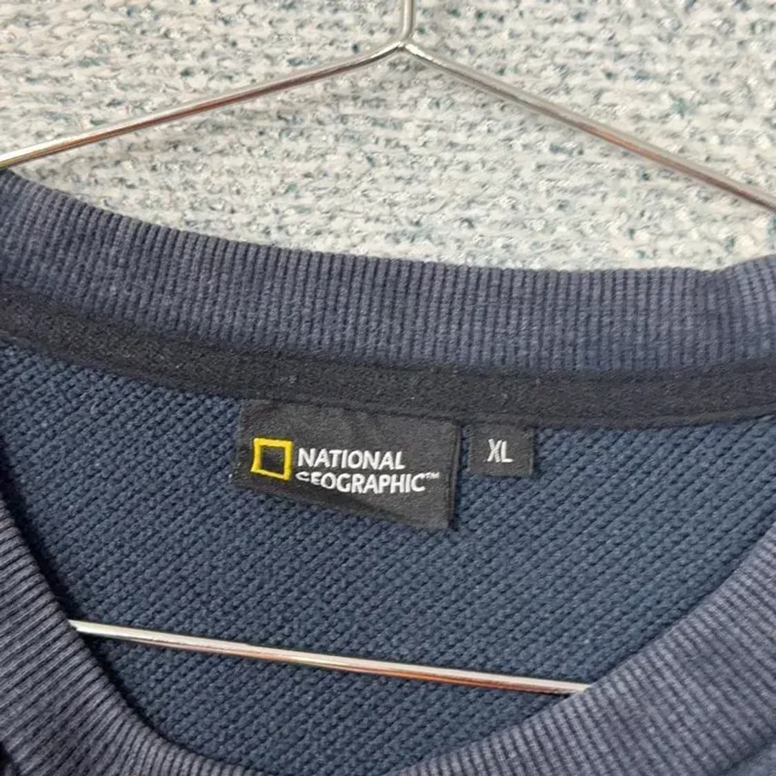 내셔널지오그래픽 로고 네이비 맨투맨 XL 상품이미지4