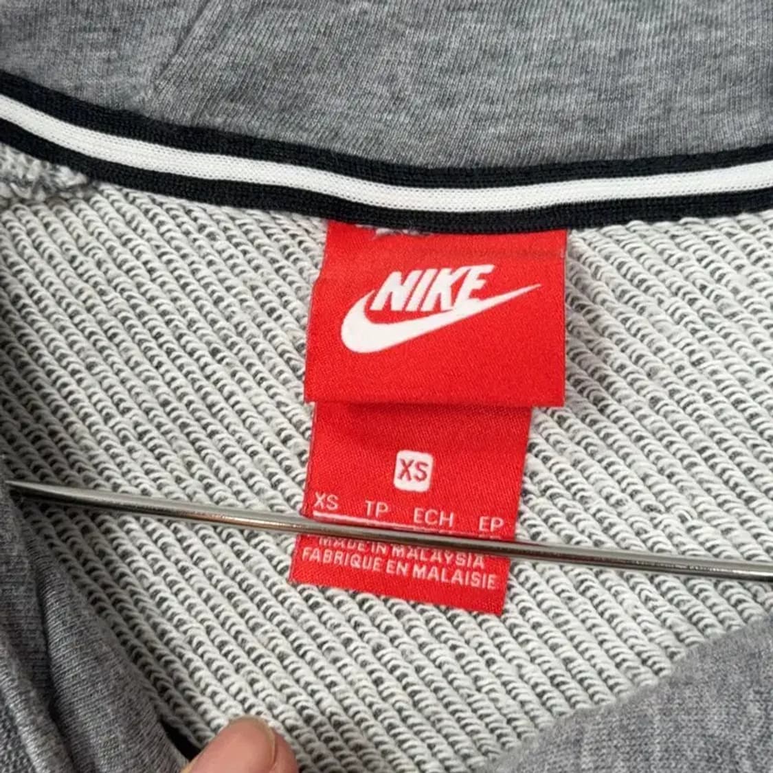 나이키 사이드 집업 그레이 후드집업 S 상품이미지3