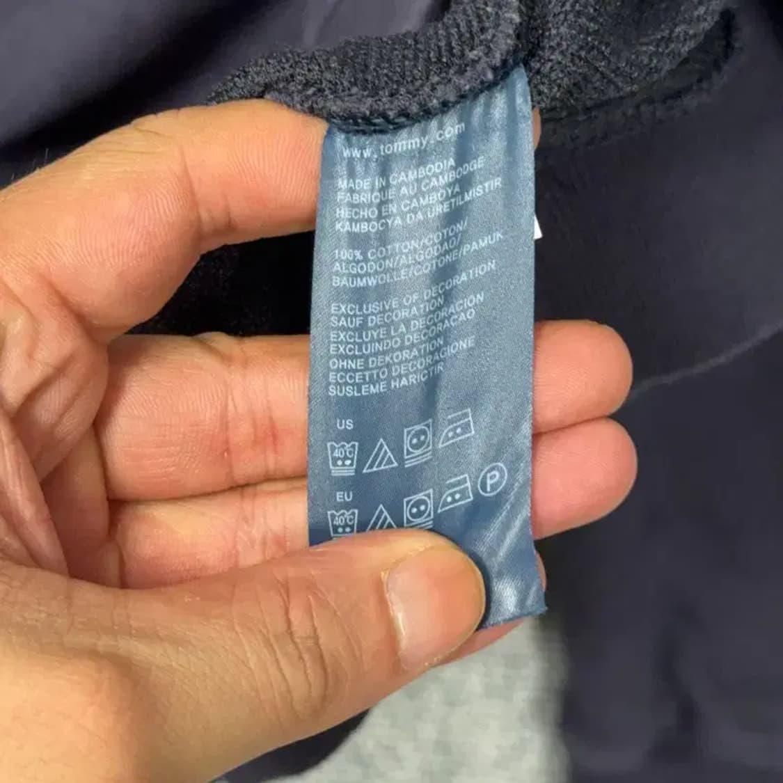 타미힐피거 로고 캐주얼 네이비 맨투맨 L 상품이미지4