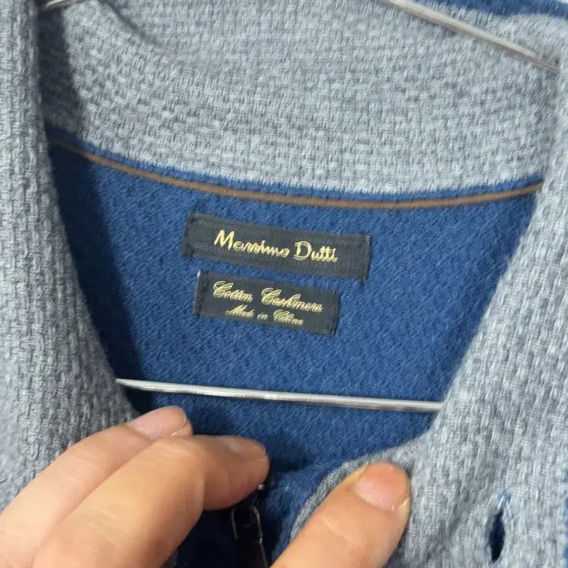 마시모두띠 네이비 캐시미어 니트 집업 L 상품이미지3