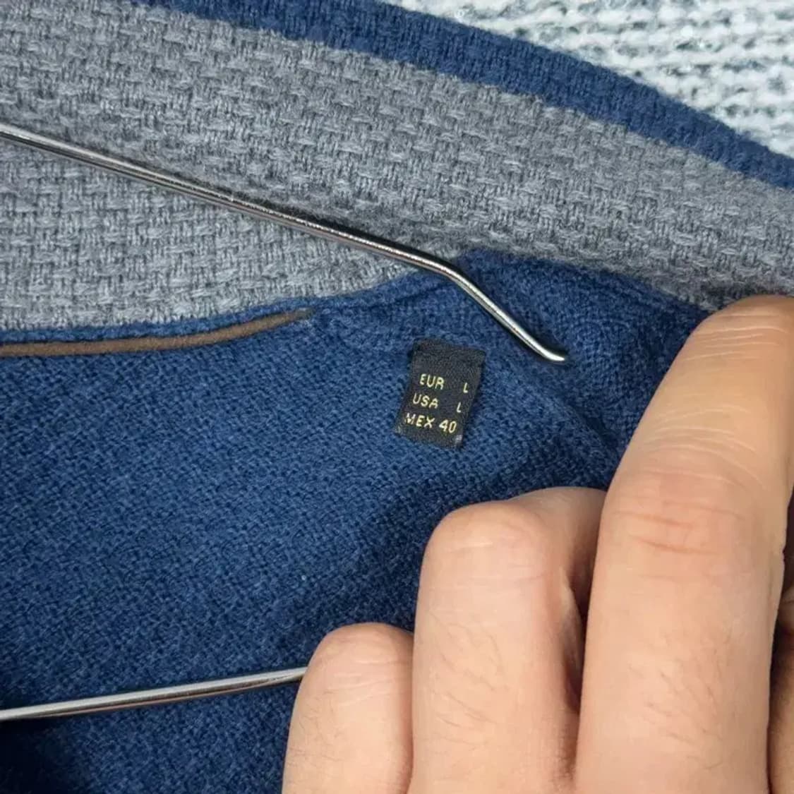 마시모두띠 네이비 캐시미어 니트 집업 L 상품이미지4