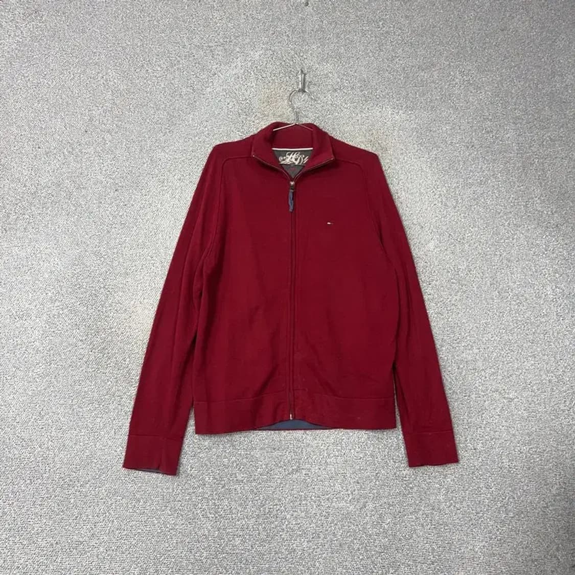타미힐피거 로고 버건디 캐주얼 집업 L 상품이미지1