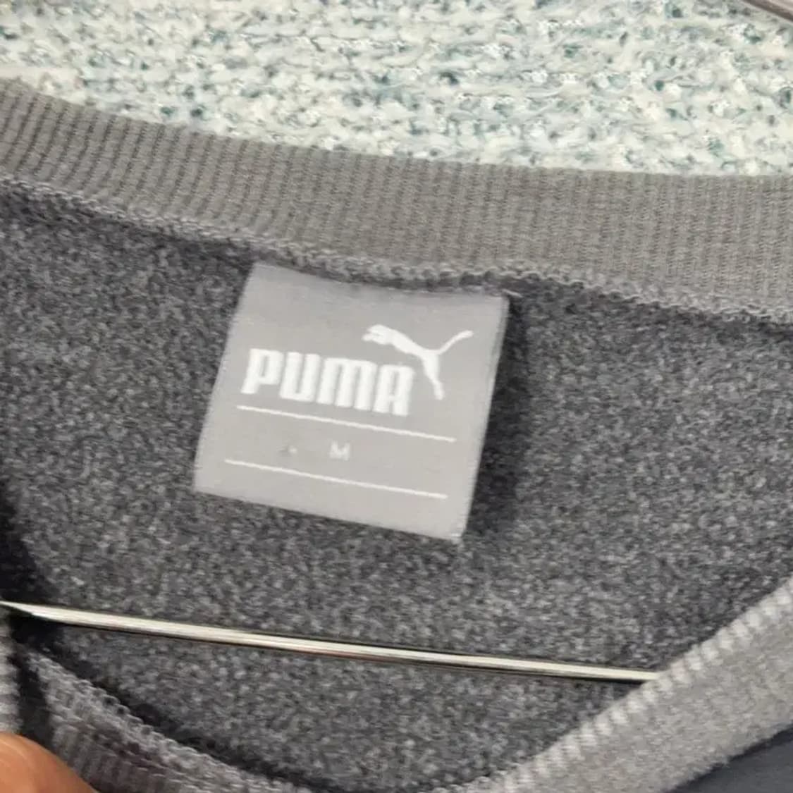 푸마 퀄팅 그레이 맨투맨 M 상품이미지3