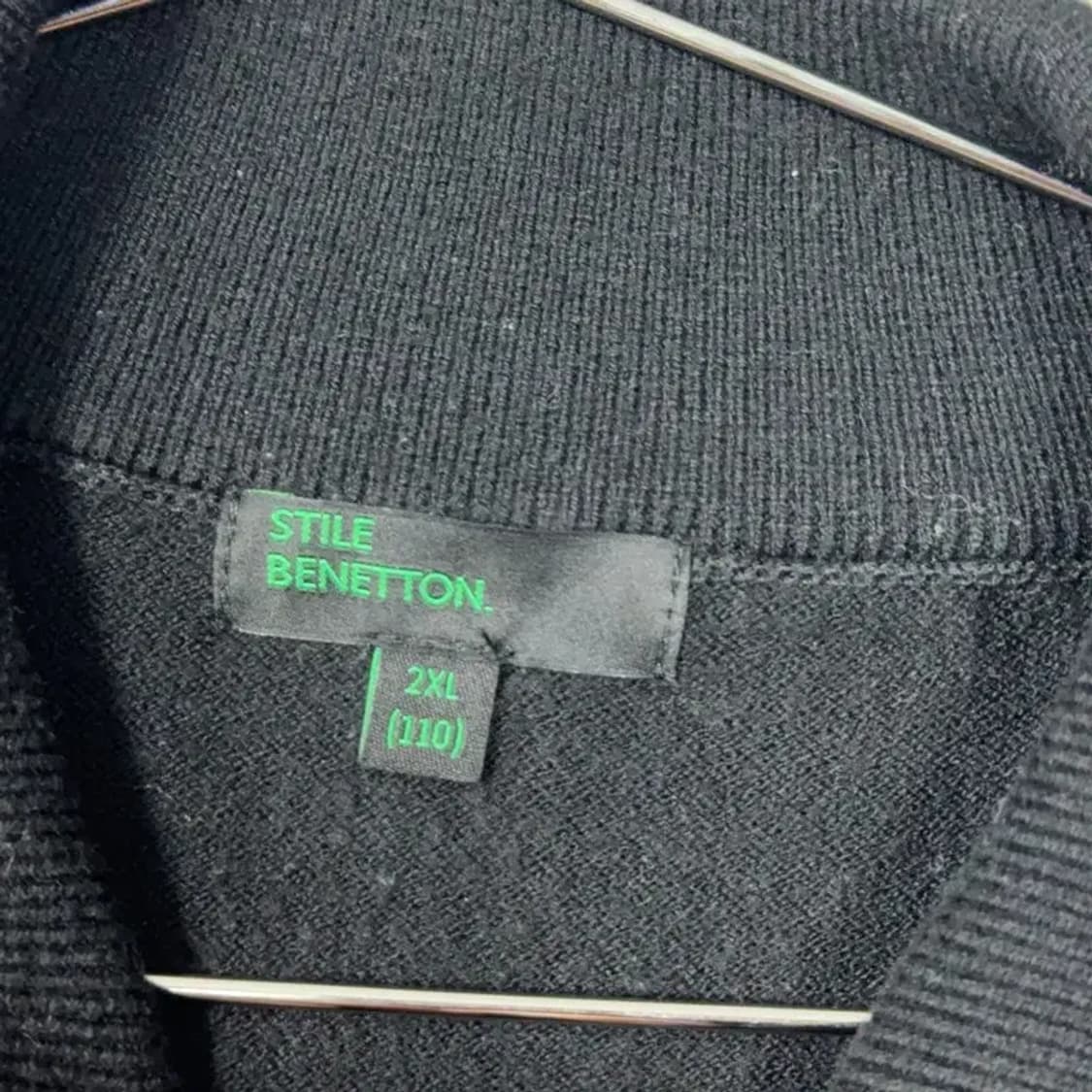 베네통 캐주얼 블랙 카라 니트 2XL 상품이미지3