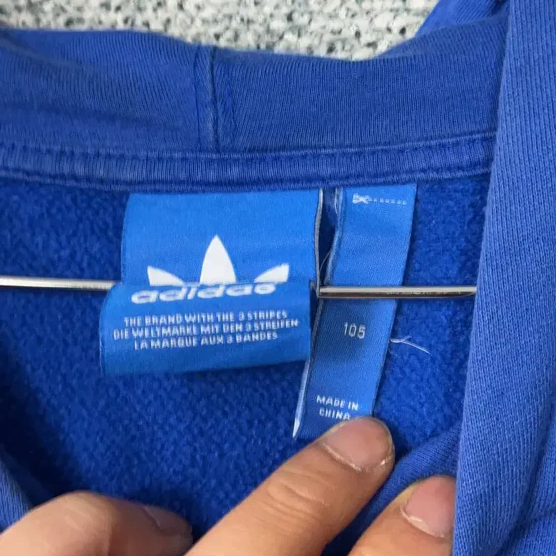 아디다스 트레포일 빅로고 블루 후드티 105 상품이미지3