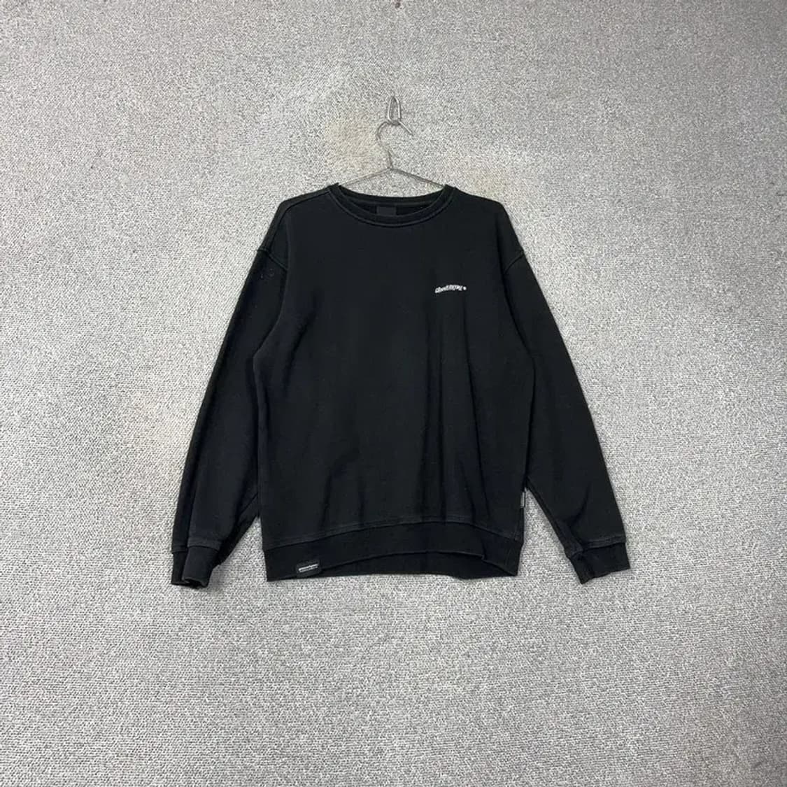 그루브라임 블랙 프린팅 맨투맨 M 상품이미지1