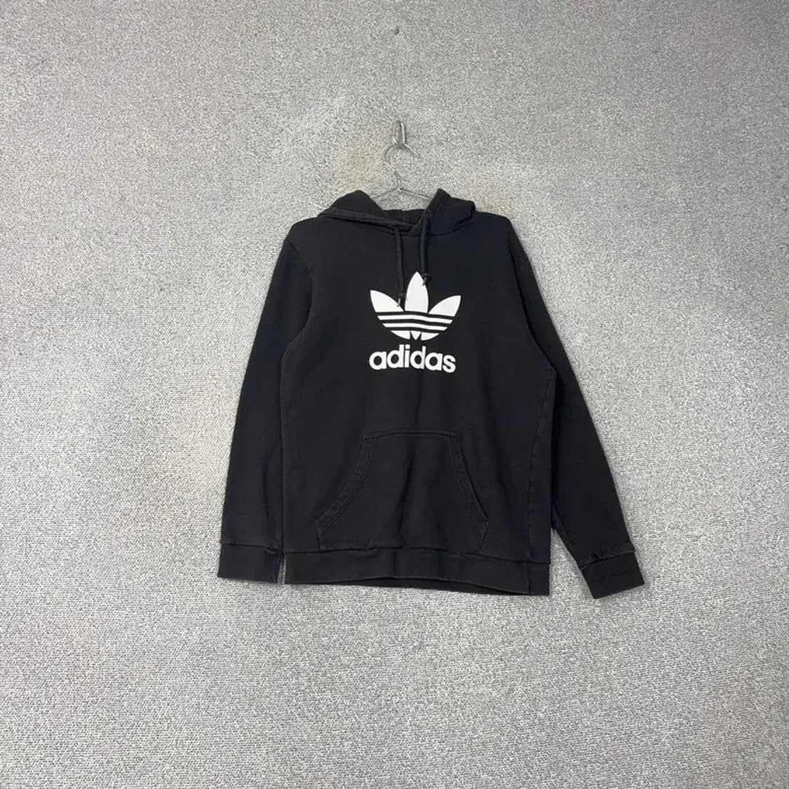 아디다스 트레포일 빅로고 블랙 후드티 XL 상품이미지1