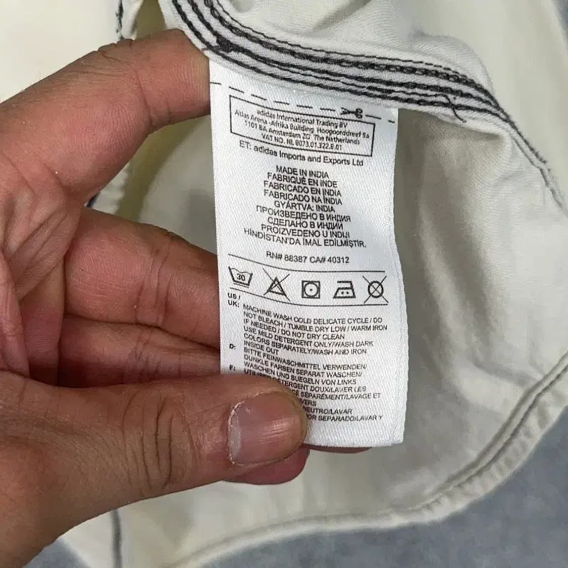 아디다스 네온 그라데이션 빈티지 코튼 셔츠 M 상품이미지4