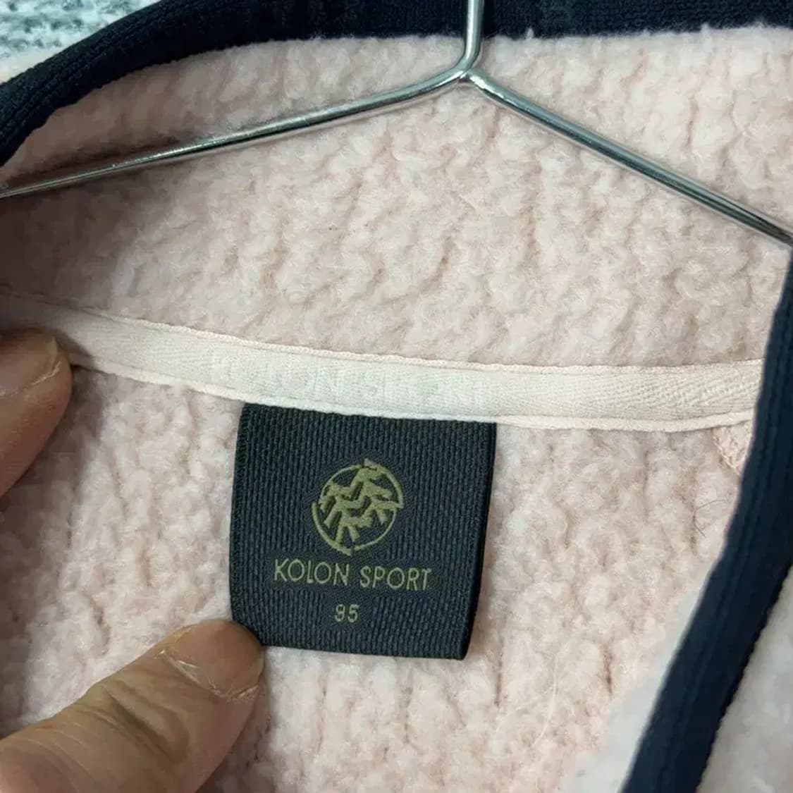 코오롱 스포츠 여성 연핑크 캐주얼 반집업 후리스 95 상품이미지3