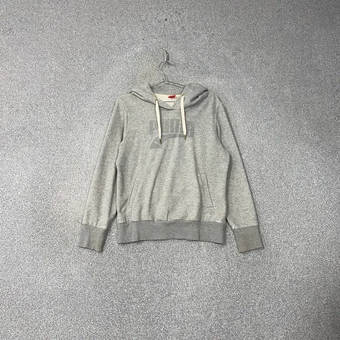 푸마 프린팅 로고 그레이 후드티 L 상품이미지1