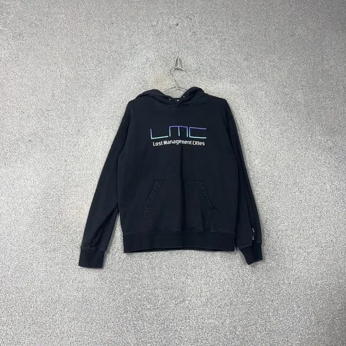 LMC 오리엔탈 프린팅 로고 블랙 후드티 S 상품이미지1