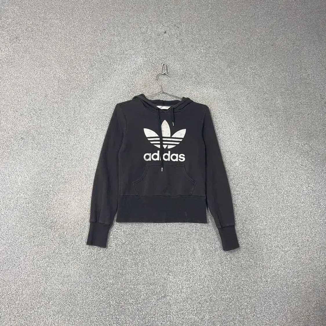 아디다스 빅로고 프린팅 블랙 후드티 85 상품이미지1