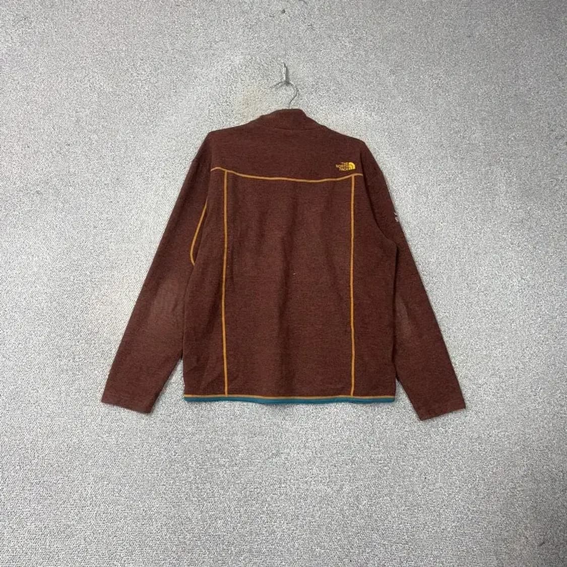 노스페이스 브라운 로고 기모 기능성 반집업 긴팔티 XXL 상품이미지2