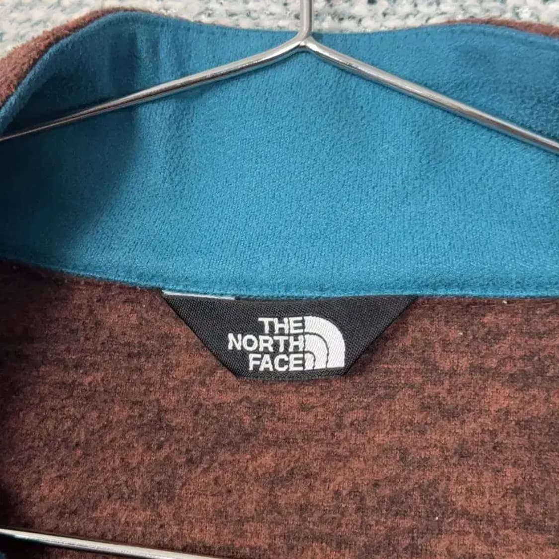 노스페이스 브라운 로고 기모 기능성 반집업 긴팔티 XXL 상품이미지3