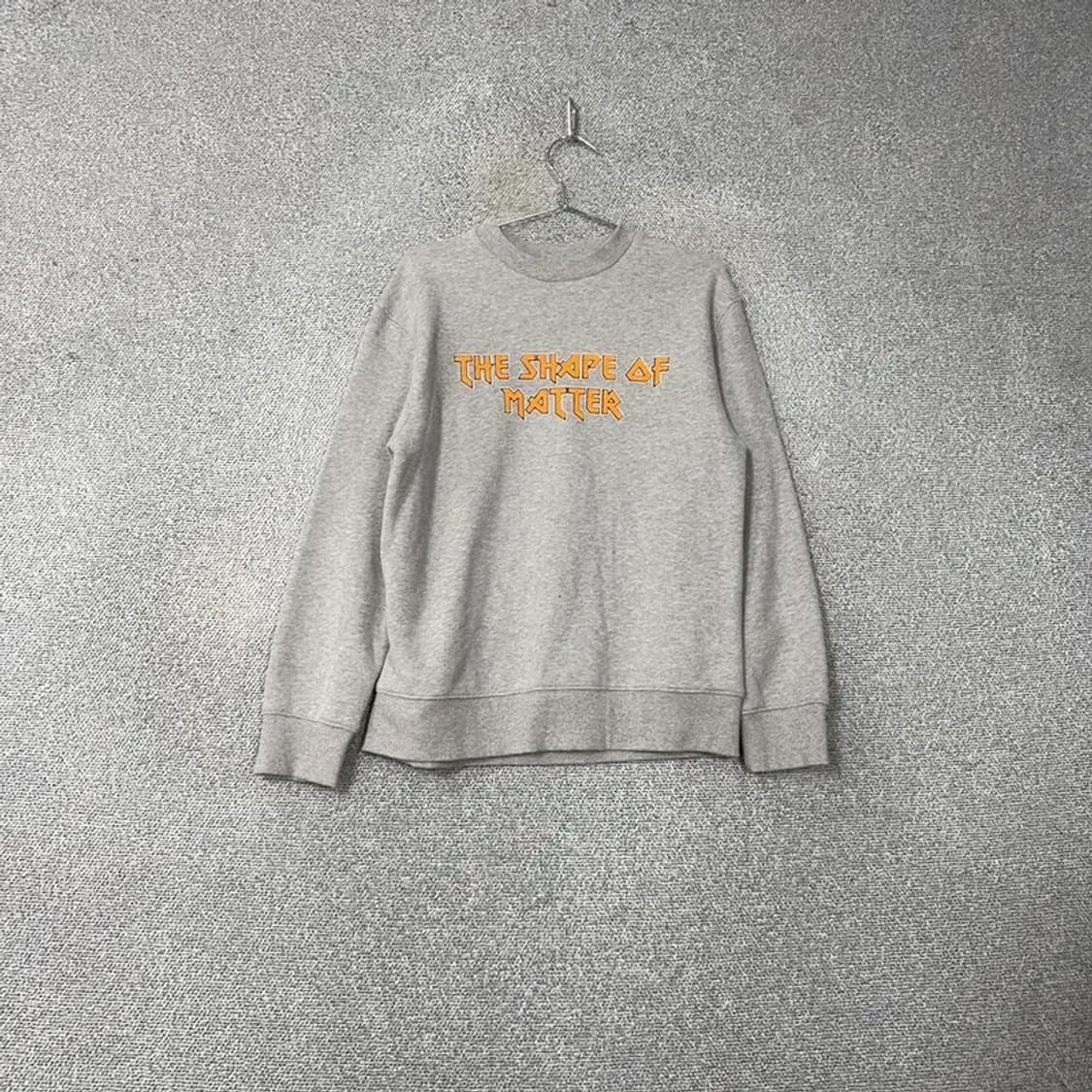 플랙 캐주얼 옐로우 프린팅 로고 그레이 맨투맨 S 상품이미지1