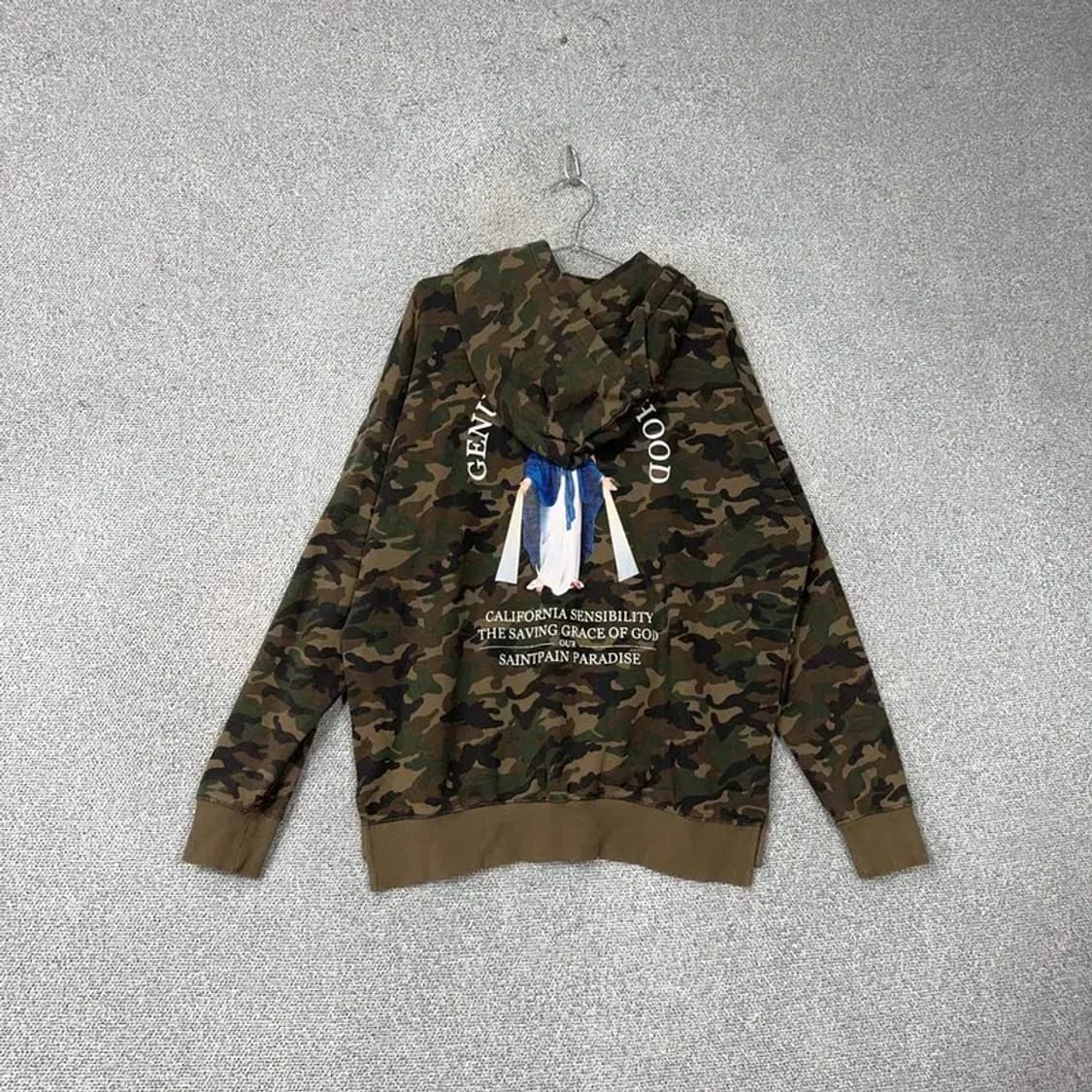 세인트페인 빈티지 밀리터리 카키 후드티 M 상품이미지2