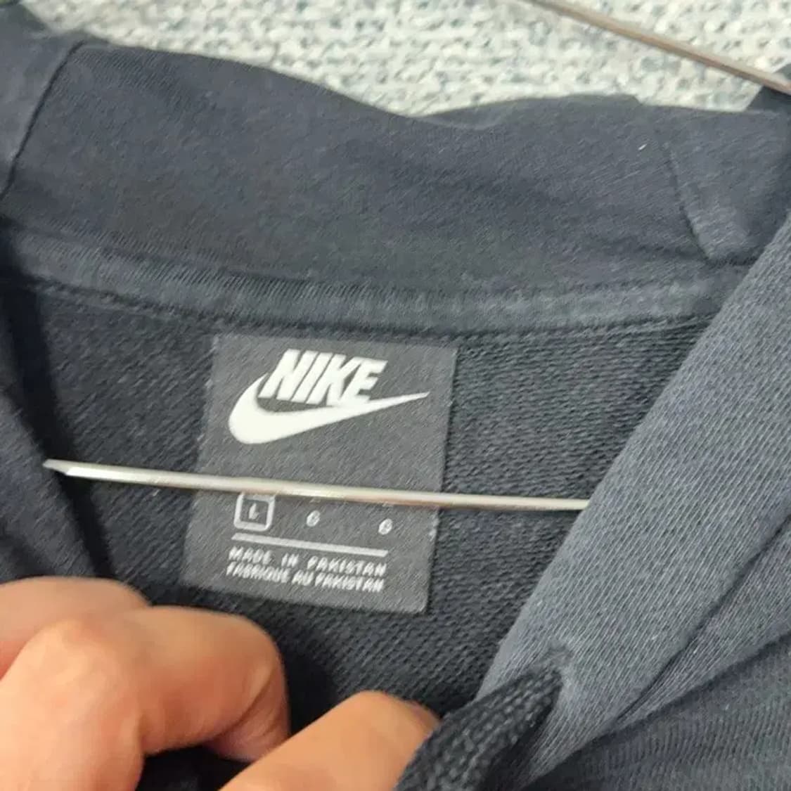 나이키 박스로고 블랙 후드티 L 상품이미지3