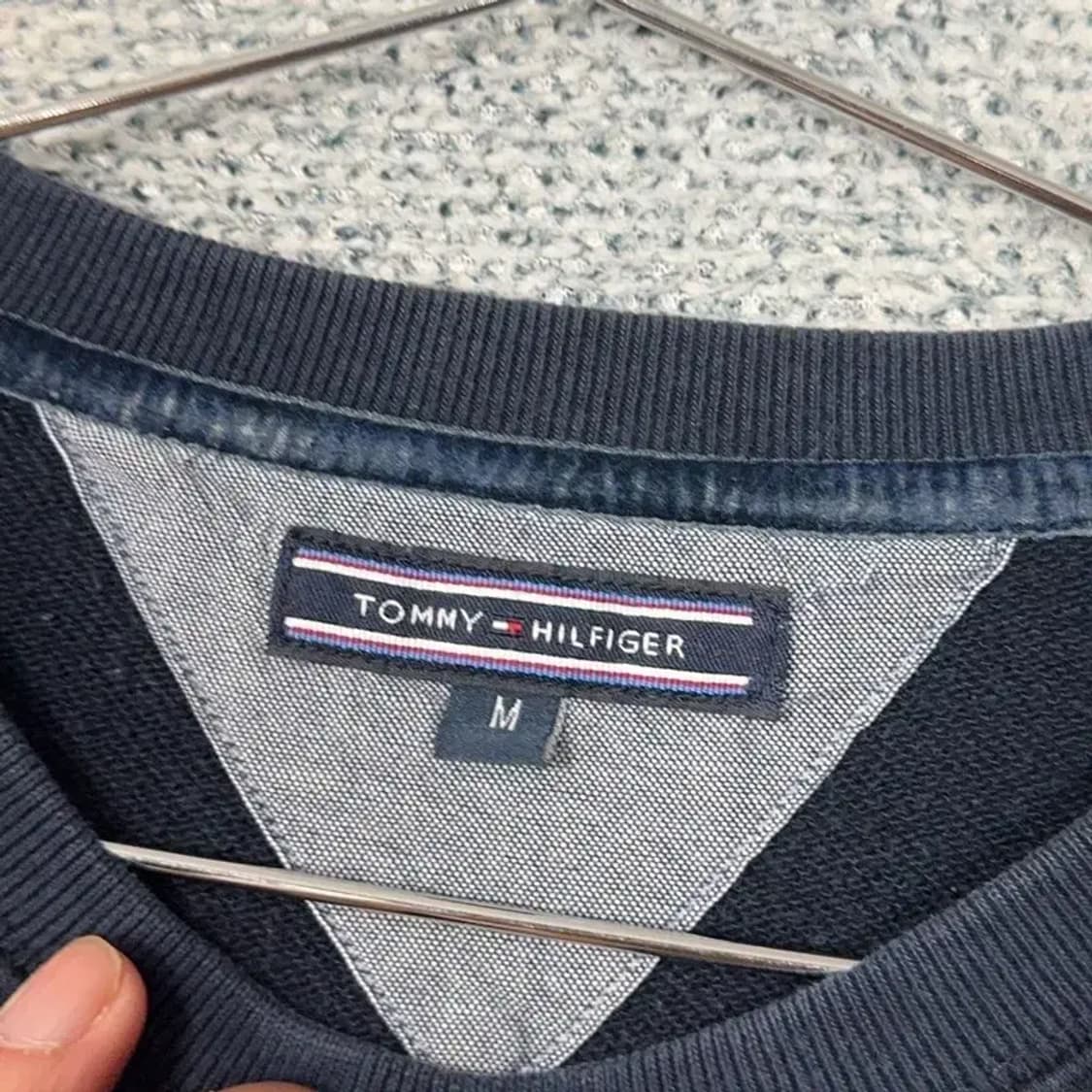 타미힐피거 로고 캐주얼 네이비 맨투맨 M 상품이미지3